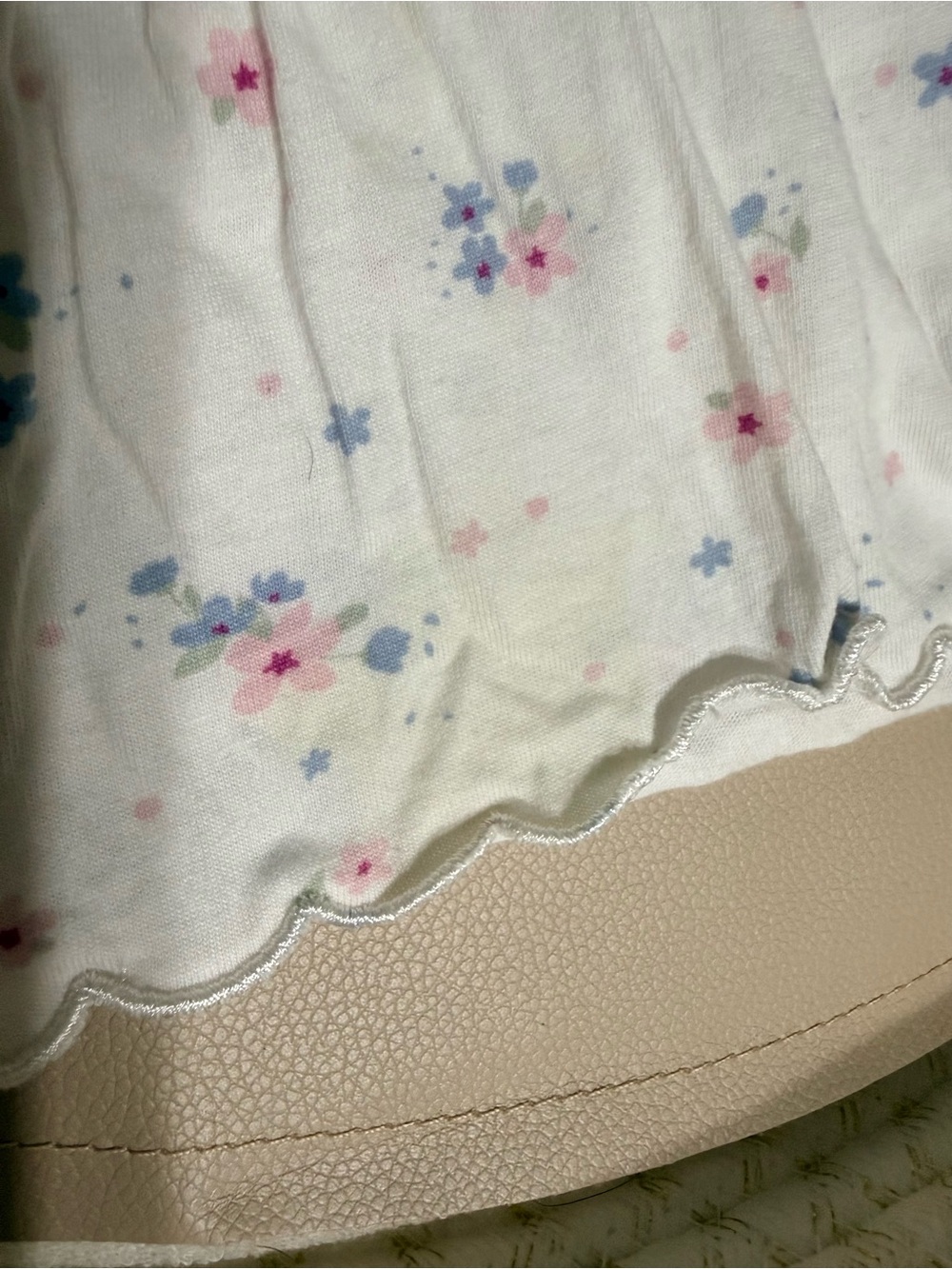 Free Add On With Purchase - Floral Smocked Short Sleeve Dress (small stain) - Picture 2 of 3
